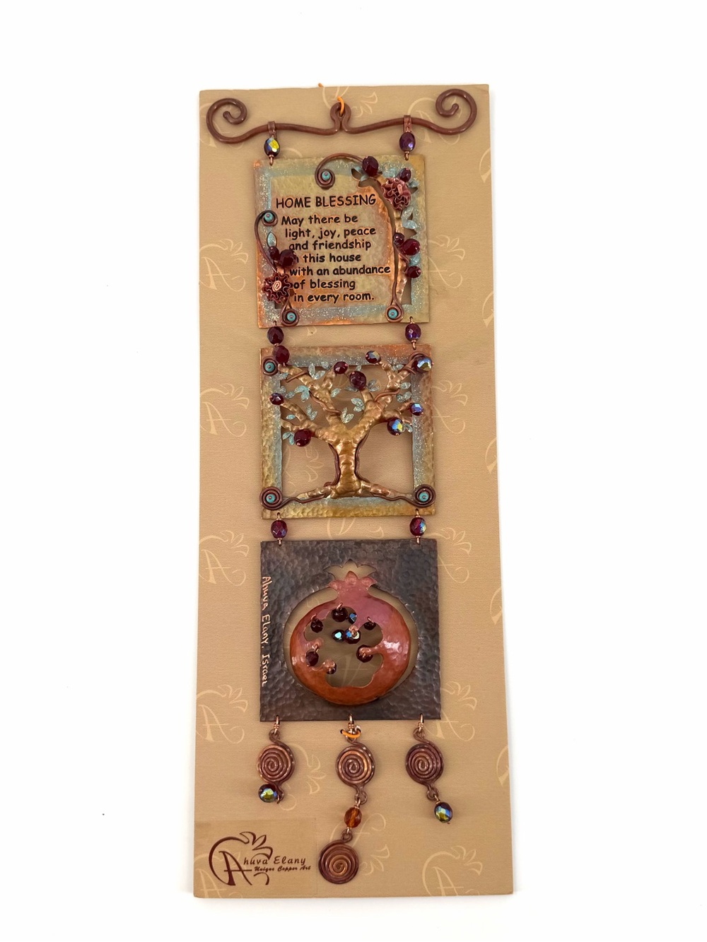 Ahuva Elany Israeli Handmade Home Blessing Tree of Life Wall Art